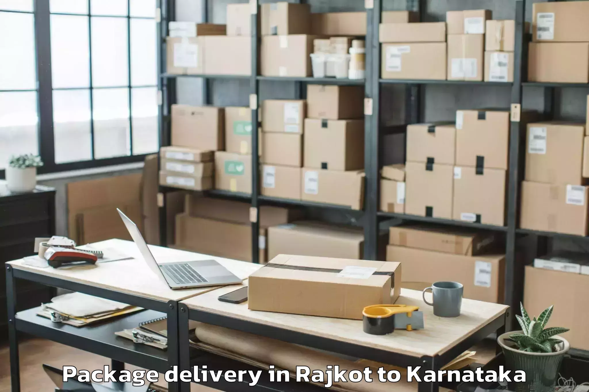 Quality Rajkot to Kuvempu University Shimoga Package Delivery